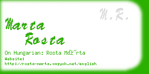 marta rosta business card